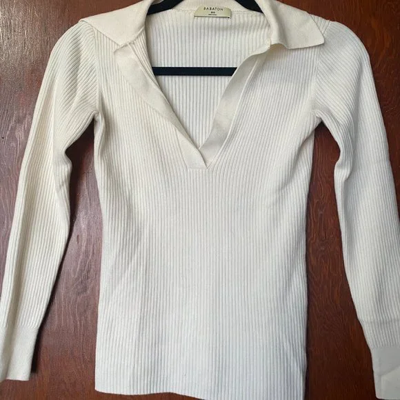 Babaton Mcsweeny Ribbed Cream Sweater - Picture 3 of 5
